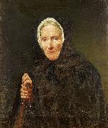 Carl d Unker Old Woman with a Rosary France oil painting artist